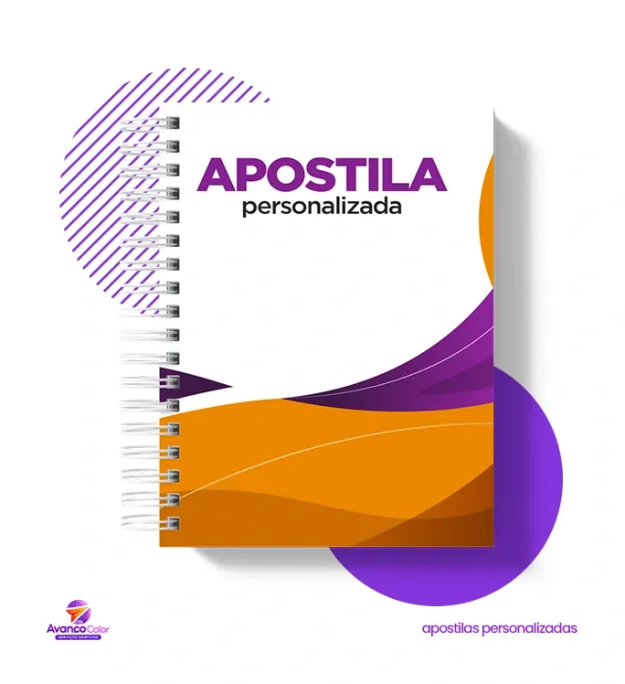 Apostila Capa Dura 20x27cm Páginas coloridas Offset 90g