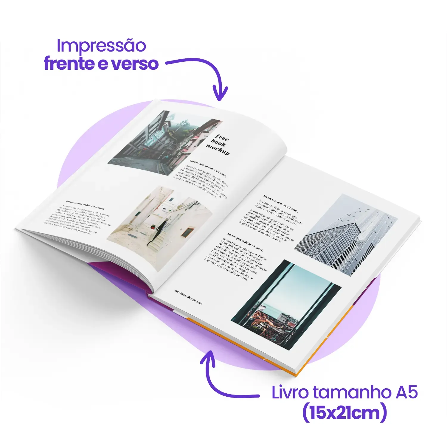 Impressão de Livro de Capa Dura 20x27cm Páginas Offset 90g 3