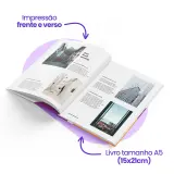 Impressão de Livro de Capa Dura A5 15x21cm Páginas Offset 90g 3