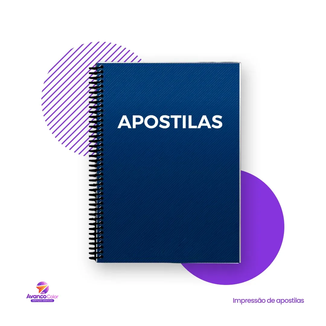 Impressão de Apostila A4 21x29,7cm colorida Sulfite 75g
